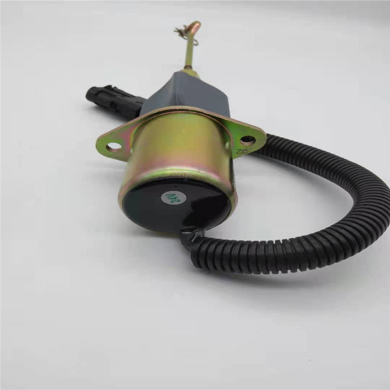 Válvula de solenoide da parada SA-3999-24 apropriada para a tomada do preto do motor diesel de Cummins Woodword
