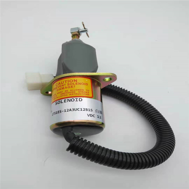 Pare a válvula de solenoide 1751ES-12A3UC12B1S cabem para a tomada 12V branca de YANMAR SA-4673-S 60-5