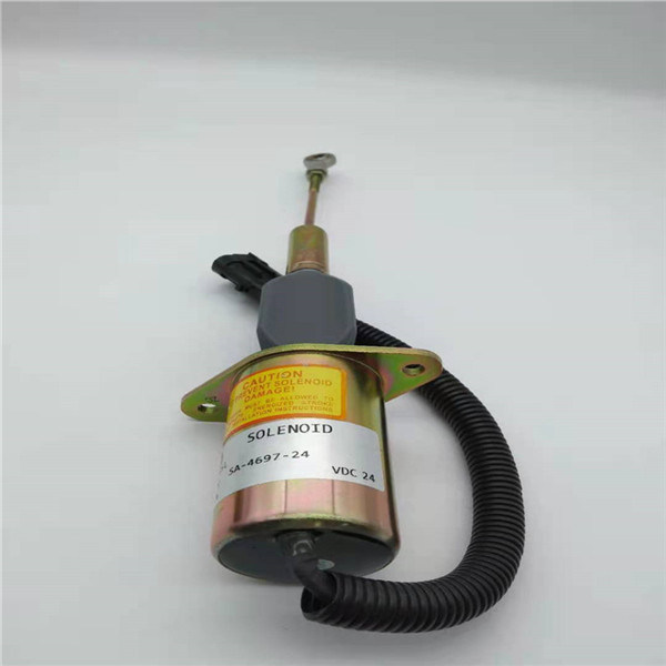 A válvula de solenoide 24V da parada SA-4697-24 coube para o motor de diesel da máquina escavadora de Cummins