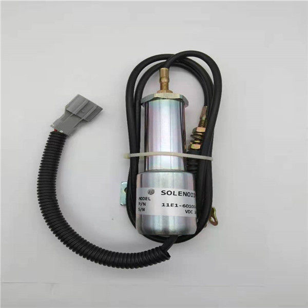 válvula de solenoide da parada 11E1-60100-24 cabida para a máquina escavadora Daewoo Doosan DH220-5 24V