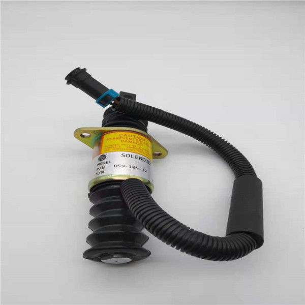 A válvula de solenoide 24V da parada D59-105-12 coube para XiaGong 951/953 de máquina escavadora do carregador de ShangChai D6114