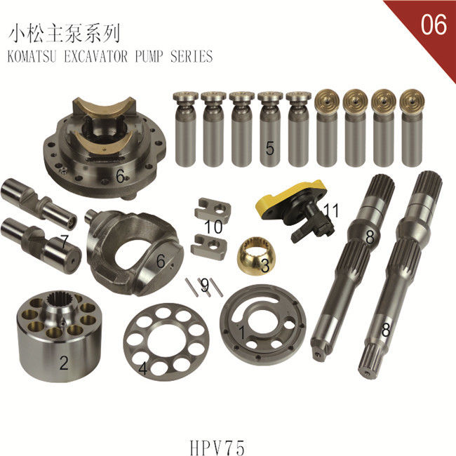 Máquina escavadora principal Hydraulic Parts Fit da bomba para a placa Swash hidráulica PC60-7 HPV75 de KOMATSU